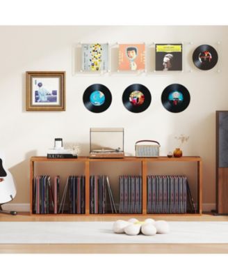 Solid Wood Cube Bookcase Stacking Storage with Open Design