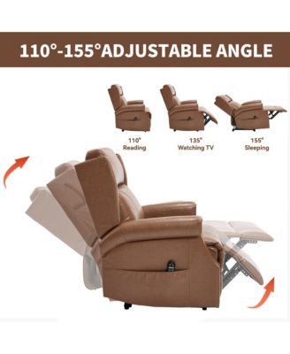 Manual Recliner Chair with Heavy Duty Motion 8 Vibrating Nodes And 3 Massage Modes
