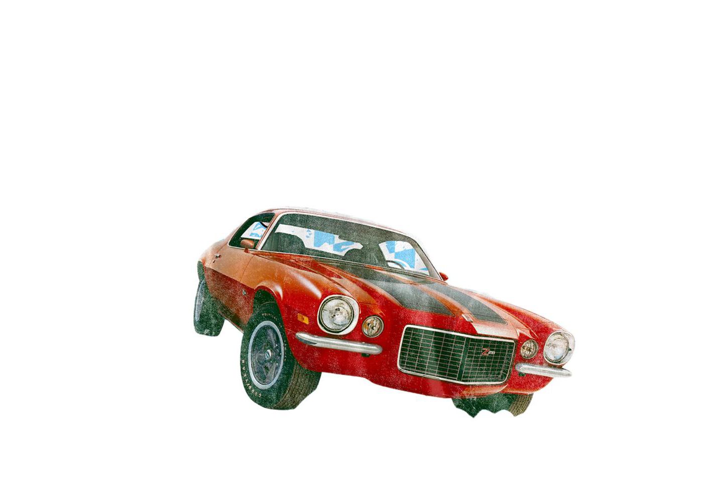 Мужская футболка Corvette Chevrolet Camaro Racer, цвет: Белый — фото 3