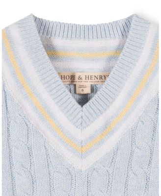 Hope and Henry Little and Big Boys' Organic V-Neck Cricket Sweater Vest