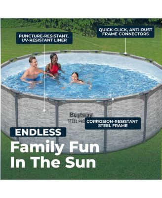 Steel Pro MAX 14'x48" Round Above Ground Swimming Pool with Pump and Cover