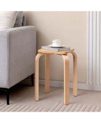 Stackable Stools Set of Four with Square Tops