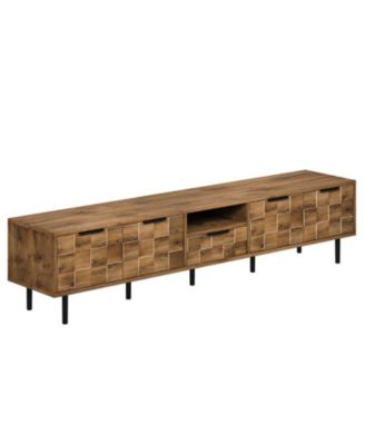 78" Wood Cabinet TV Stand Consoles with Storage