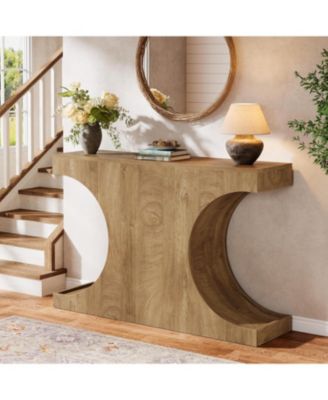 41.3'' Console Table with C-Shaped Legs, Farmhouse Wooden Entryway Table