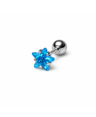 Rebl Jewelry Star Crystal Stud Earrings - Blue 40$