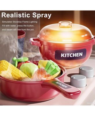 Kitchen Playset with Running Water, Mist and Light-Up Stove