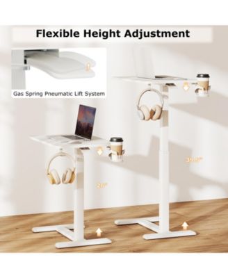 Height Adjustable Mobile Standing Desk Overbed Table