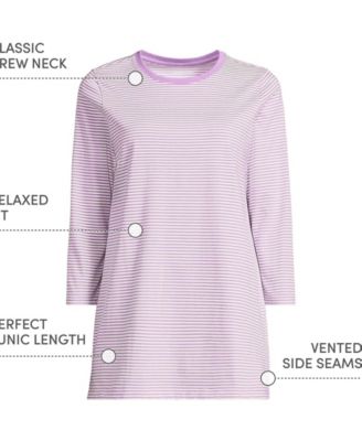 Women's 3/4 Sleeve Cotton Supima Tunic Top