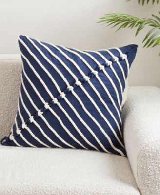 Rope Stitch Stripe Decorative Pillow, 20" x 20"