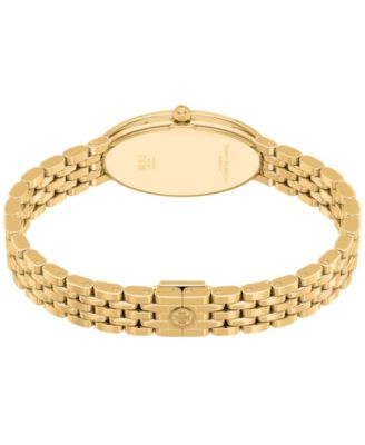 Women's The Oval Elongated Quartz Two-Hand Gold Stainless Steel Watch, 22mm