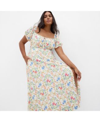 Women's Abbie Short Sleeve Bouquet Print Maxi Dress