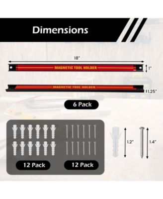 18 Inch Magnetic Tool Holder Strip with Mounting Screws
