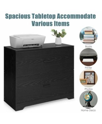 Two Drawer Lateral File Cabinet with Adjustable Hanging Bars