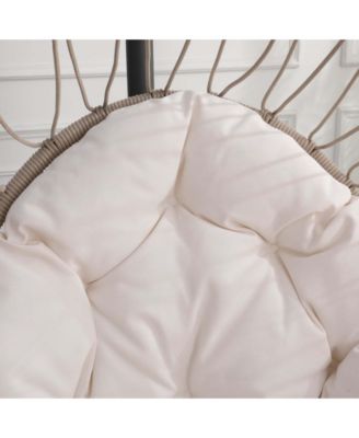 Outdoor Egg-shaped Hanging Chair with Stand, Patio Swing Chair, Indoor Rocking Chair, Outdoor Hammock Egg-shaped Chair