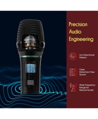 4-Channel Wireless Microphone System with Handheld, Lavalier and Headset Mics PDWM4801