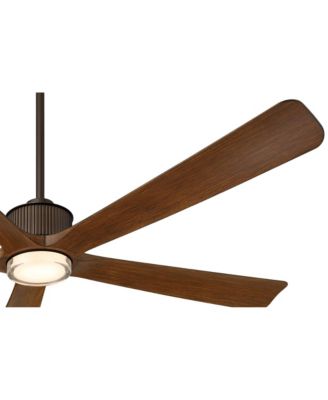 60" Hex and Koa LED Ceiling Fan with Remote