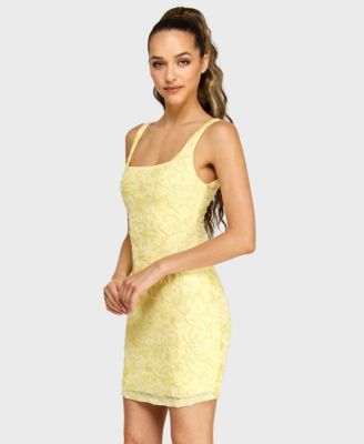 Juniors' Square Neck Mini Dress