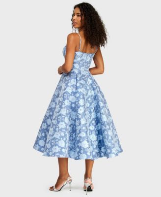 summer dress midi sleeves Petal and Pup Women's Annette Puff Sleeve Shirred Midi Dress