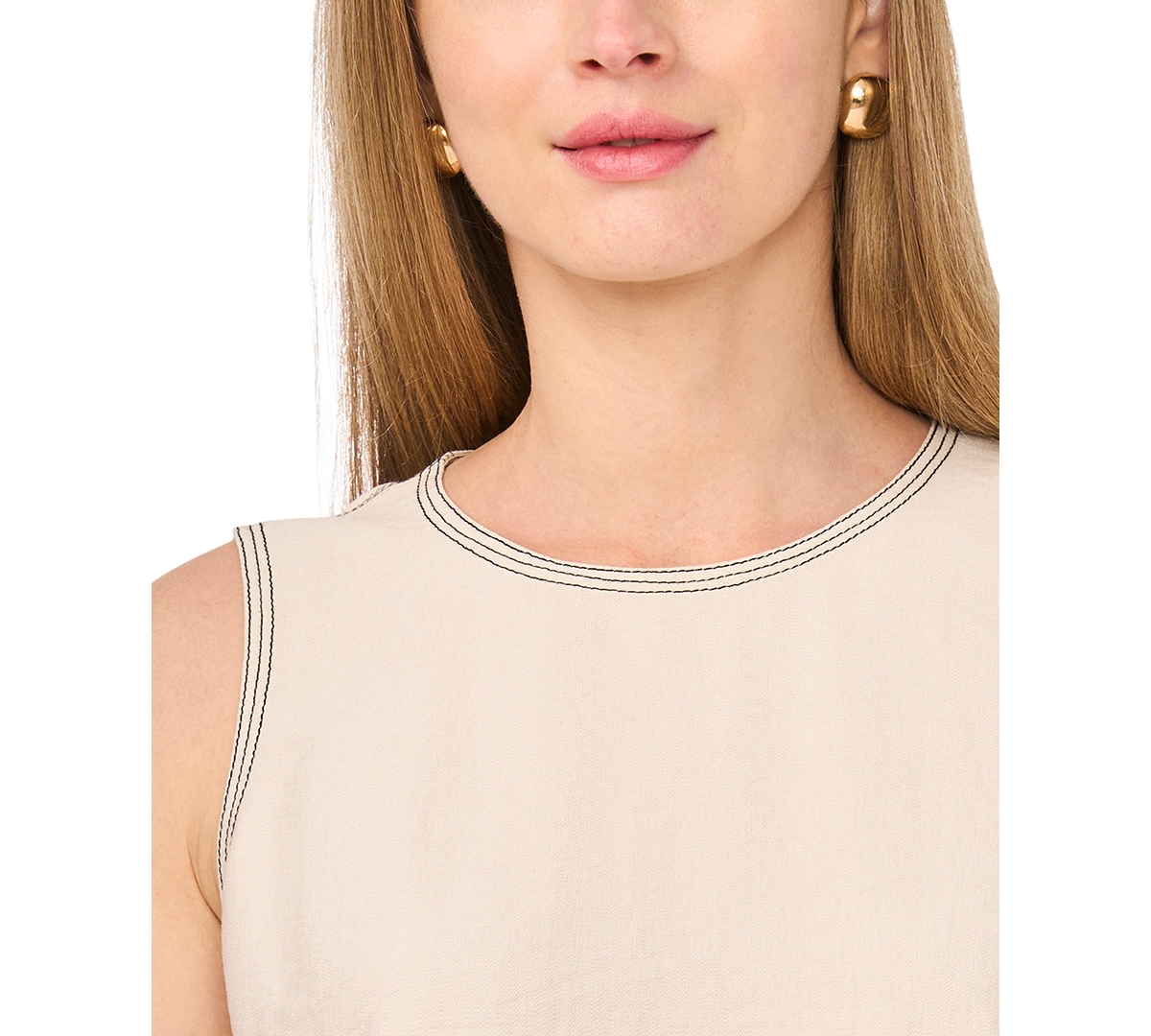 Vince Camuto Women's Stitch Sleeveless Top