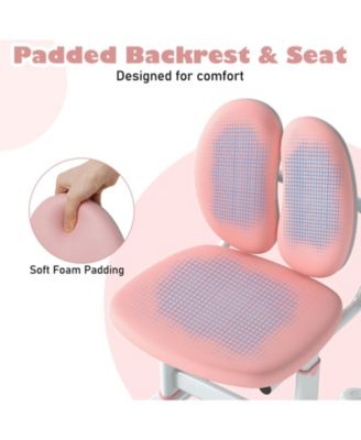 Kids Desk Chair with Double Back Support and Adjustable Height
