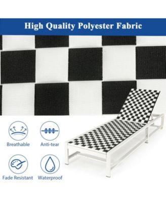 Patio Adjustable Reclining Lounge Chair for Garden and Deck