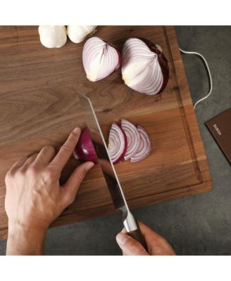 14 Piece Full Tang Forged Dark Pakka Wood Knife Set with High Carbon German Steel and Protective Sheaths.