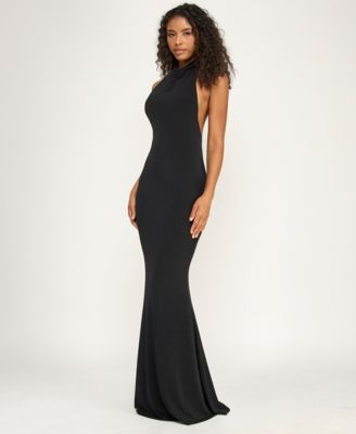 green emerald velvet dress Elegant Black One-Shoulder Maxi Dress