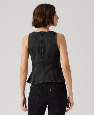 Women's Leighton Sleeveless High-Neck Peplum Top