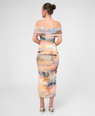 lemon pattern dress Lemon Print Georgette Gown 18 / Lemon Drop Multi