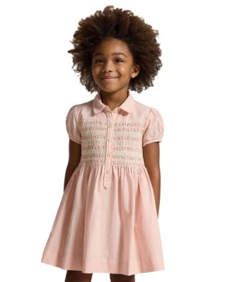 Girls' 2-6X Striped Club Collar Seersucker Dress