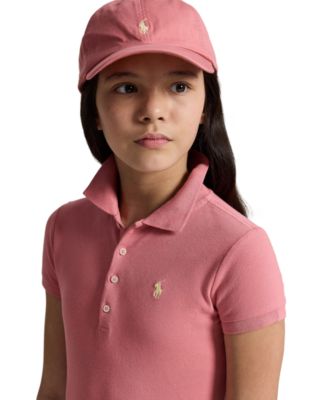 Girls' 7-16 Stretch Mesh Polo Collar Dress