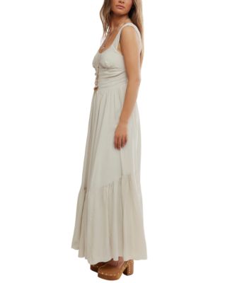 Women's Sasha Sweetheart Viscose Maxi Solid Dress