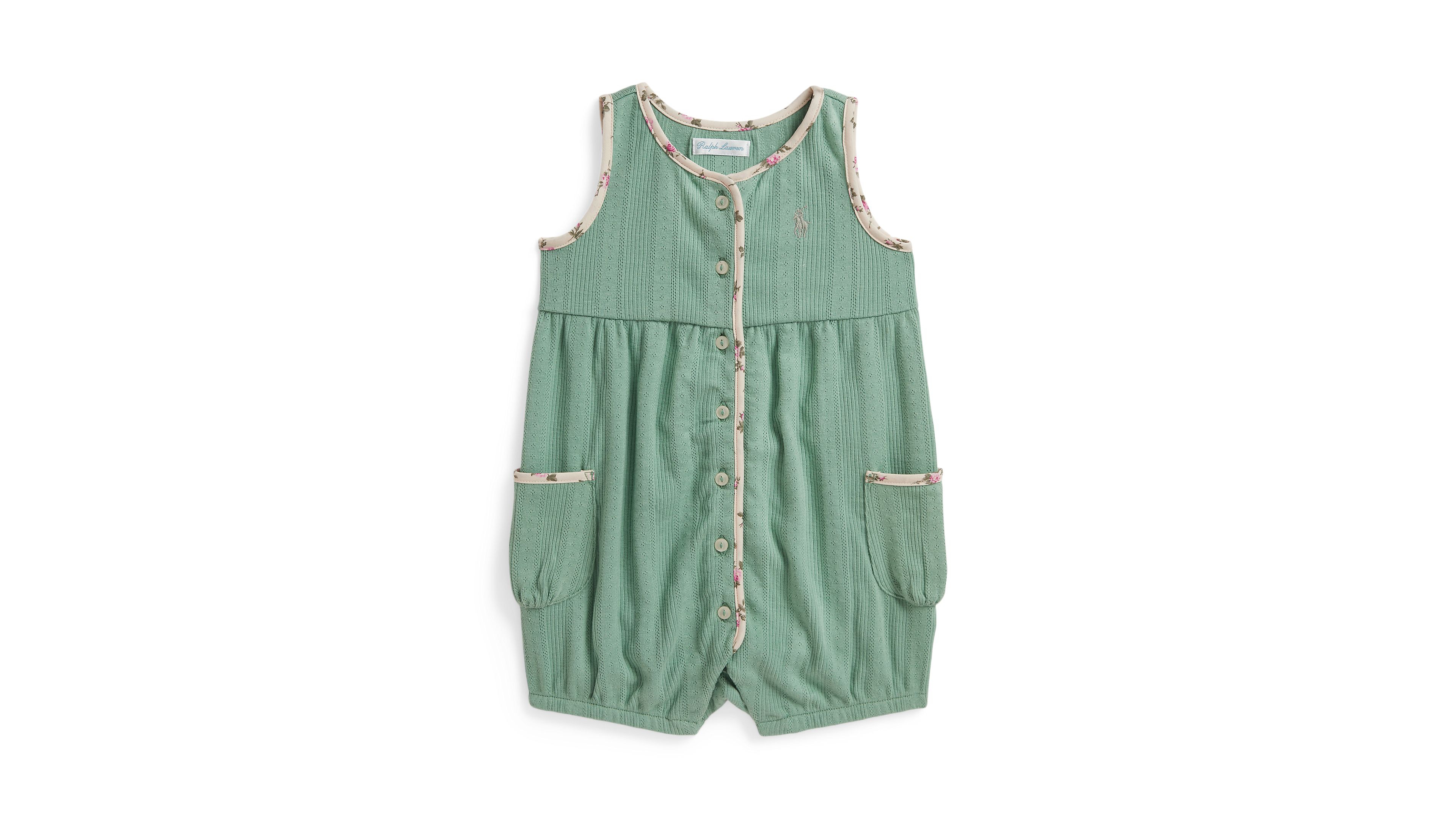 Polo Ralph Lauren Baby Girls' Pointelle Bubble Shortall