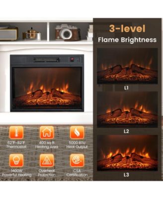 Fireplace TV Stand for TVs up to 65 in with Cabinets and Remote