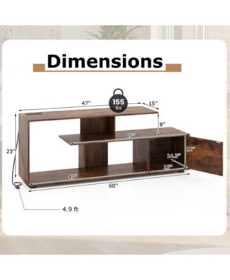 60 in Entertainment Center TV Stand with Built In Power Outlet