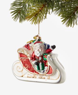 100th Thanksgiving Day Parade Glass Sleigh Ornament