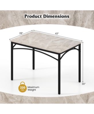 Rectangular Modern Sintered Stone Dining Table for Four