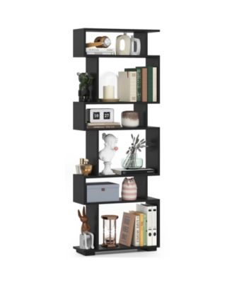 Tall 6-Shelf Bookshelf with Anti-Tipping Hardware