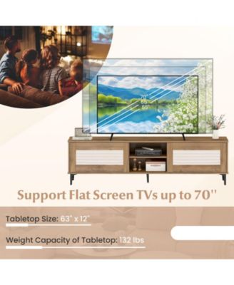 TV Stand for TVs up to 70 in with Fluted Front Design