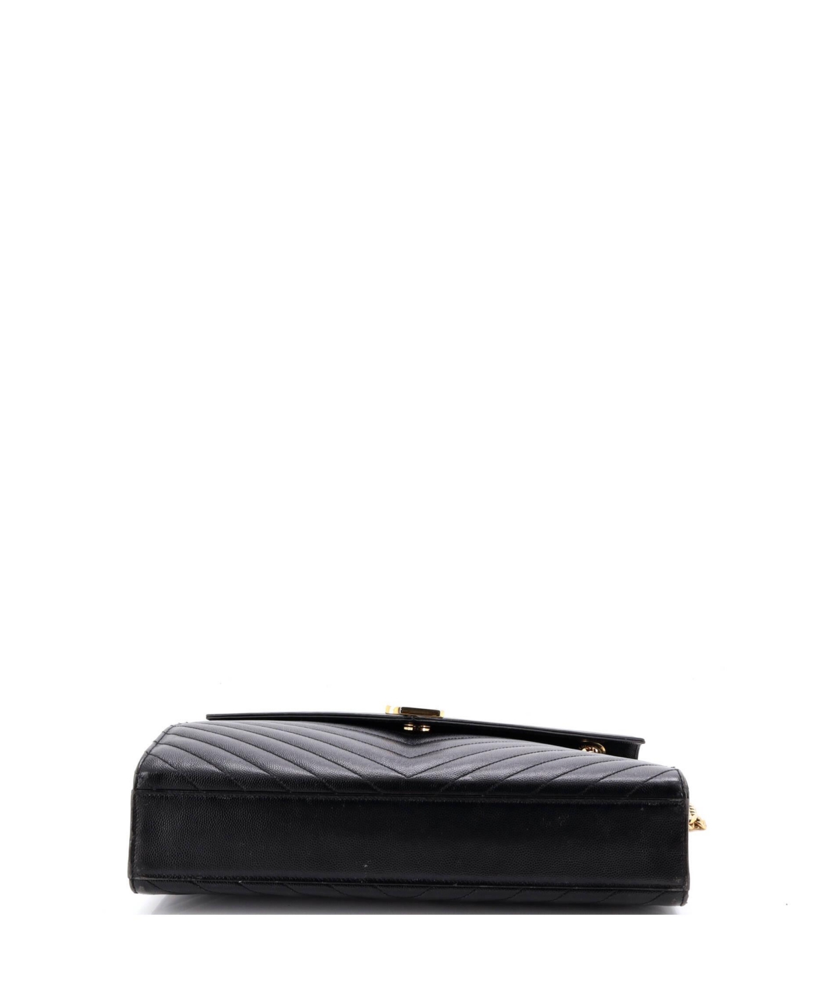 Pre-Owned Saint Laurent Large Classic Monogram Envelope Satchel Matelasse Chevron Leather