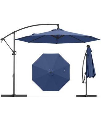 10 ft Offset Hanging Umbrella with Base and Tilt Function