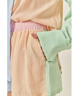Women's Colorblock Stripe Shorts