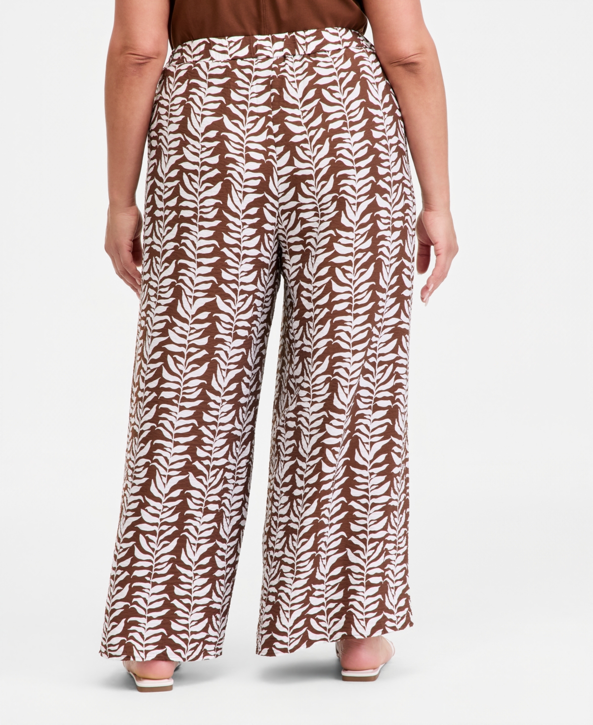 I.n.c. International Concepts Plus Printed High Rise Wide Leg Pants