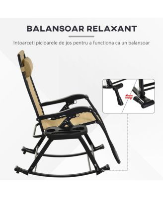 Rocking Zero Gravity Lounge Chair, Folding,
