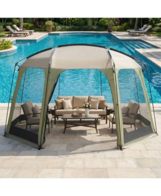 Six to Eight Person Canopy Tent with Zippered Door