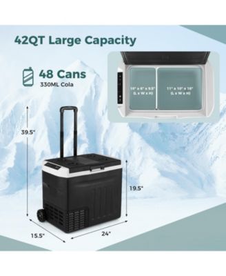 12V Portable Car Refrigerator 42 Quart with Touch Panel
