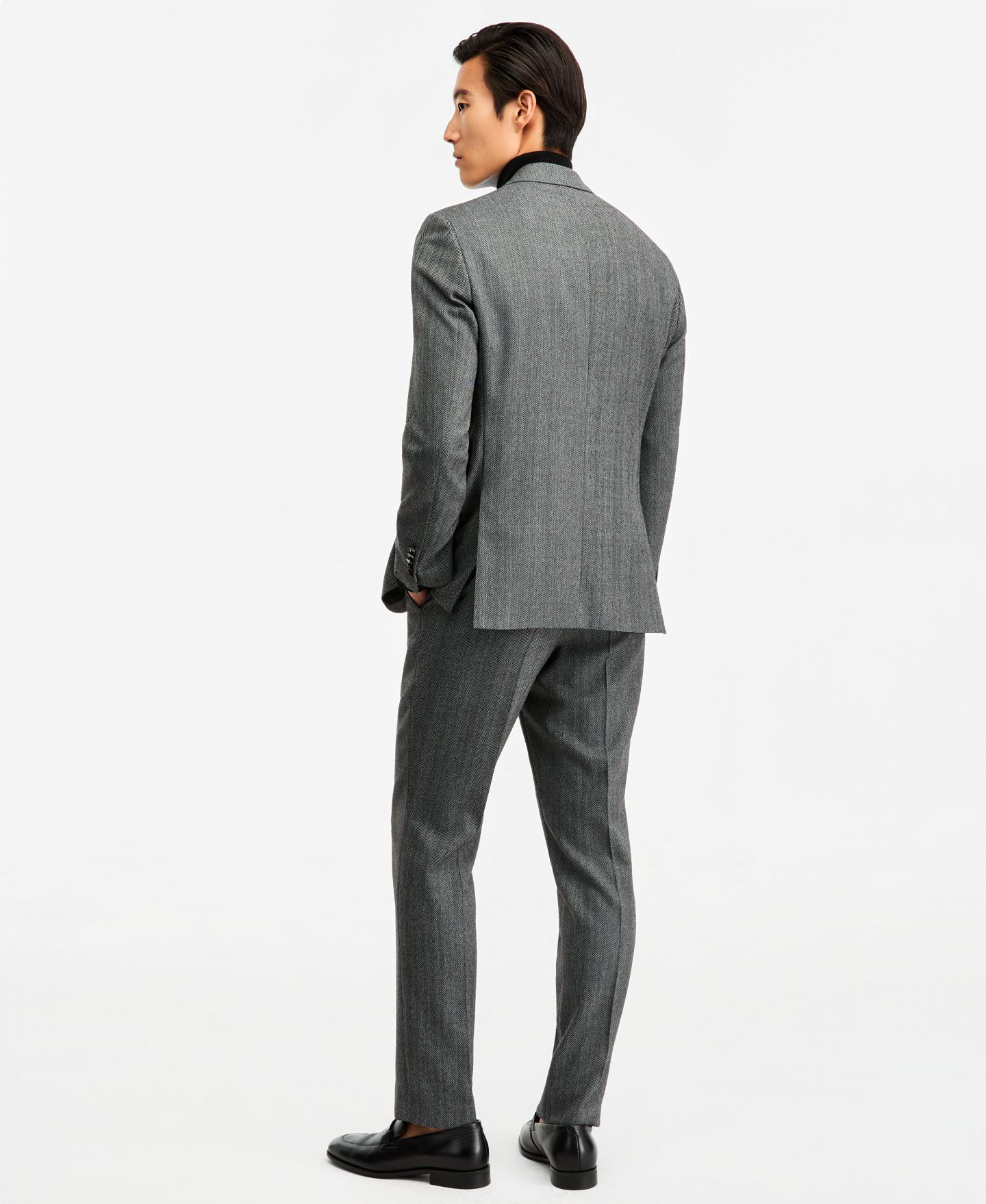 Мужские комплекты Hugo Boss Modern-Fit Herringbone Suit Separates, цвет: Тёмный серый — фото 2