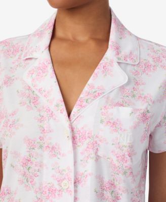 Women's Cropped Short-Sleeve Pajama Set