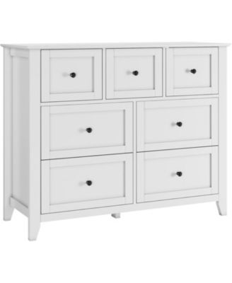 7-Drawer Modern Wood Dresser, Deep Storage Chest for Bedroom, Living Room, Entryway