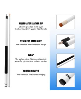 58" 2-Piece Matte Fiberglass Graphite Composite Billiard Pool Cue Stick